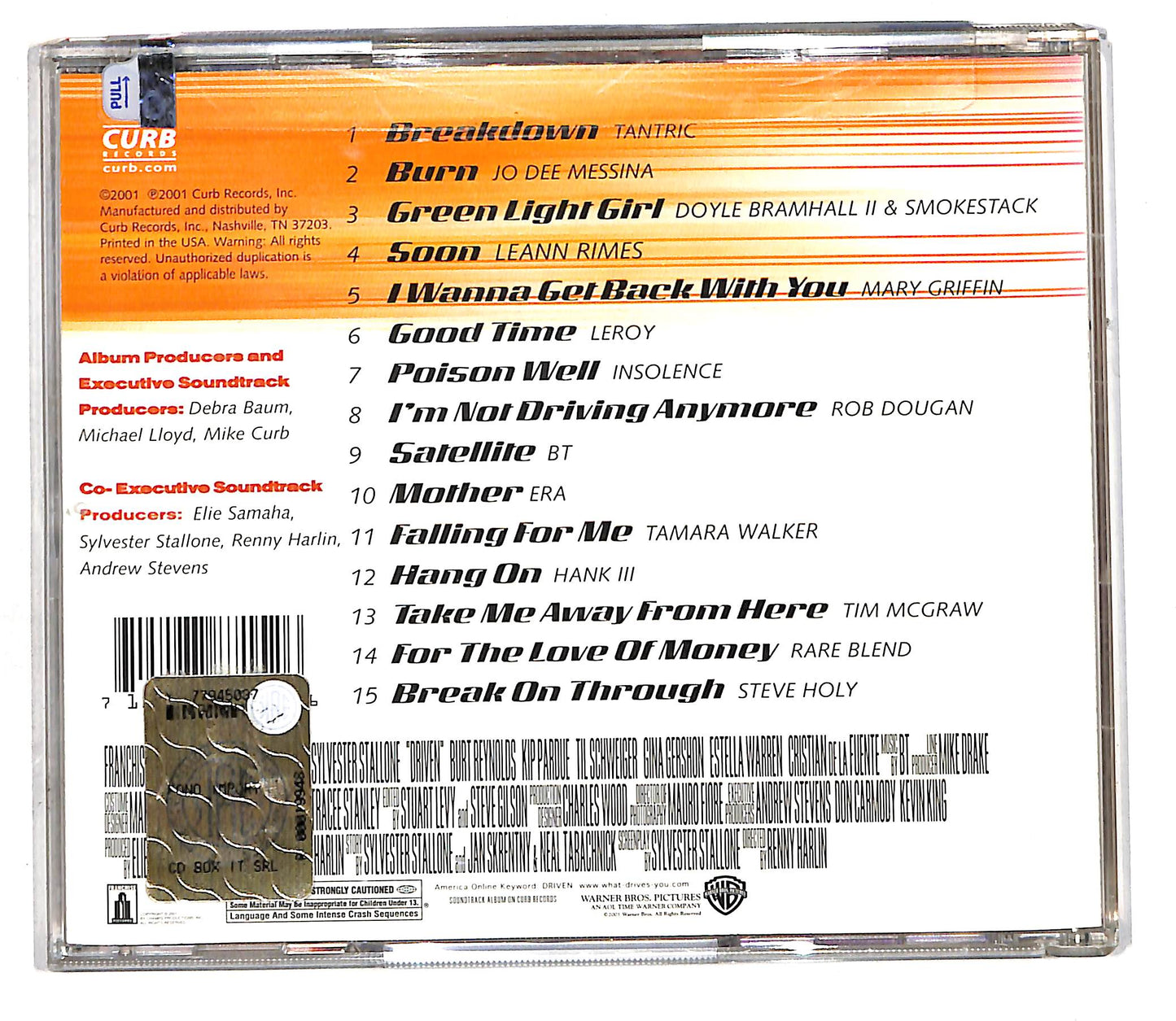 EBOND Various - Driven: Motion Picture Soundtrack CD CD105202