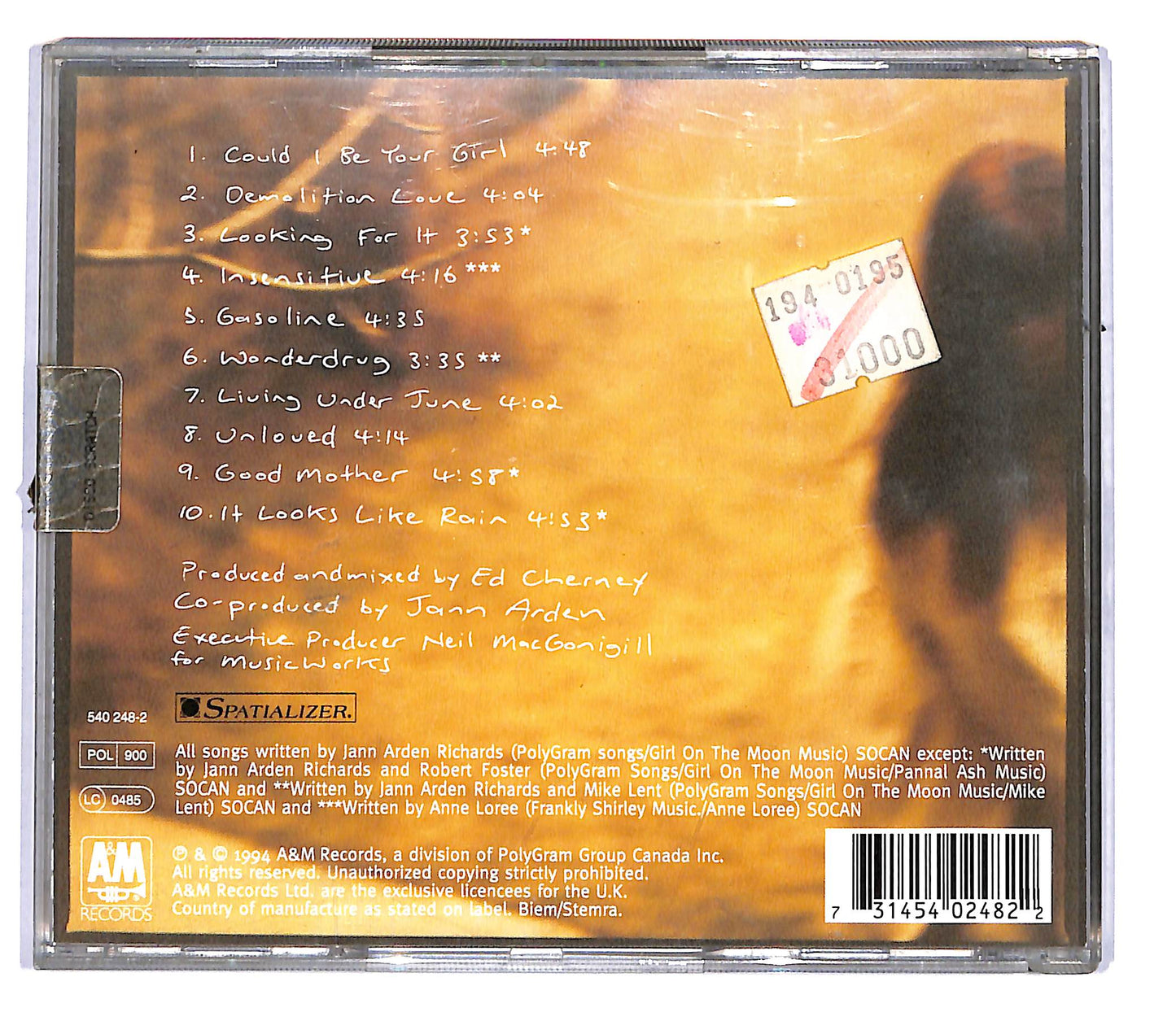 EBOND Jann Arden - Living Under June CD CD105309