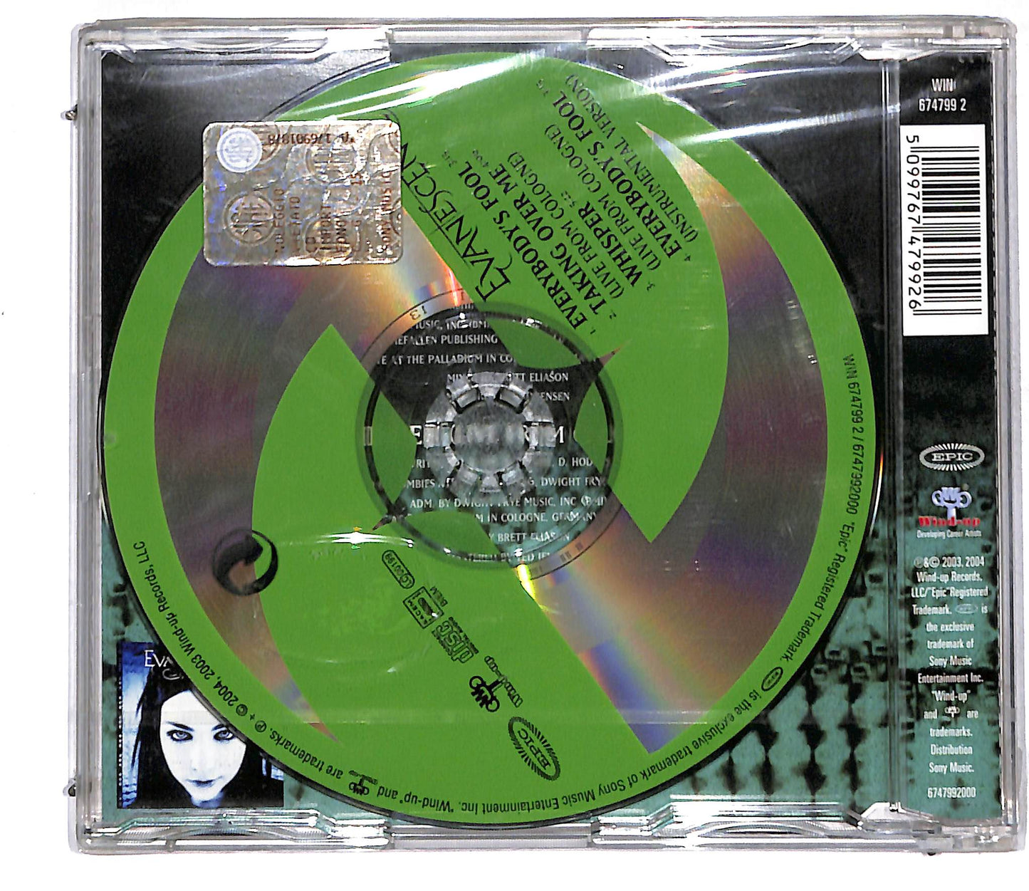 EBOND Evanescence - Everybody's Fool CD CD105714