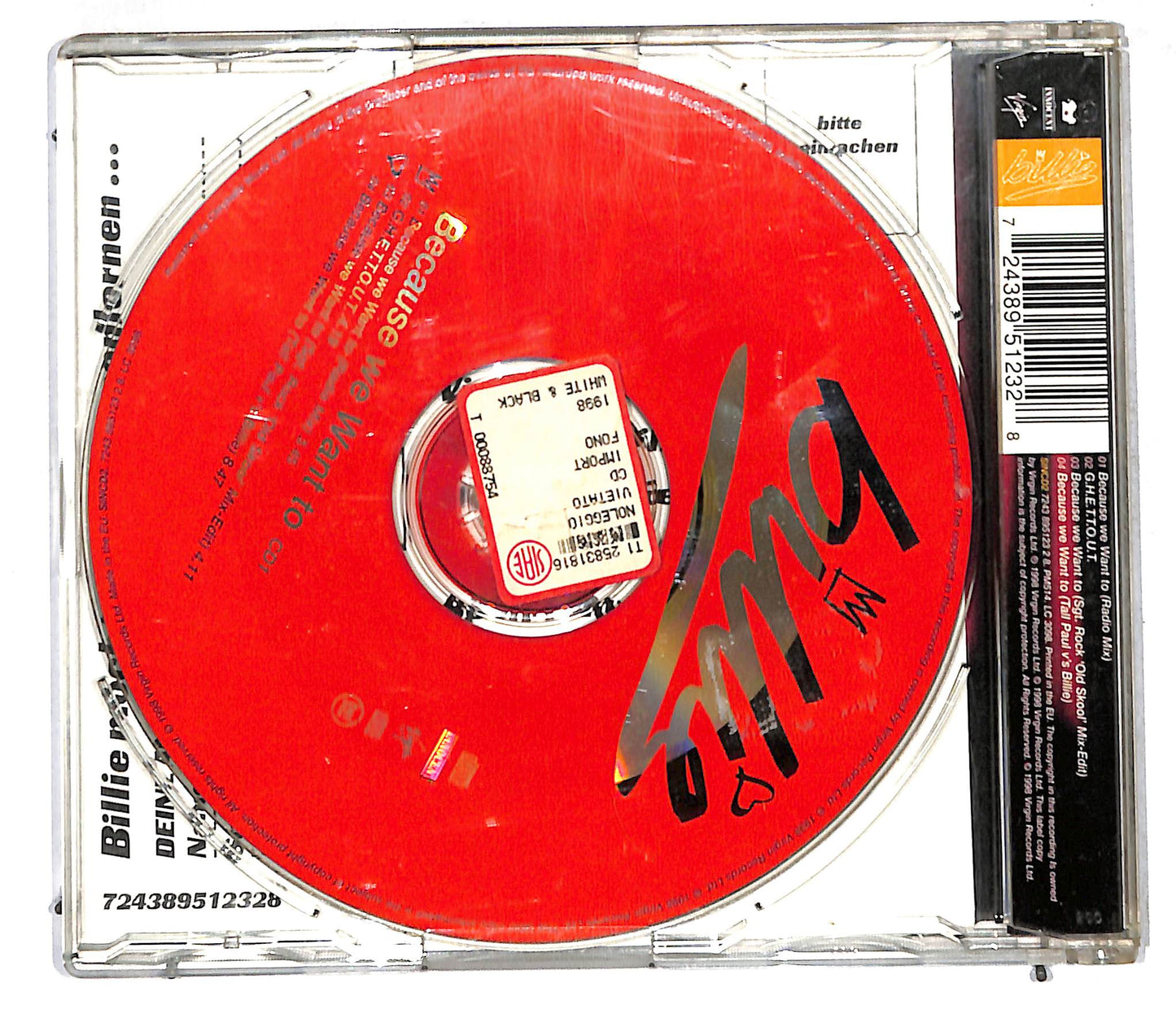 EBOND Billie - Because We Want To CD CD105836