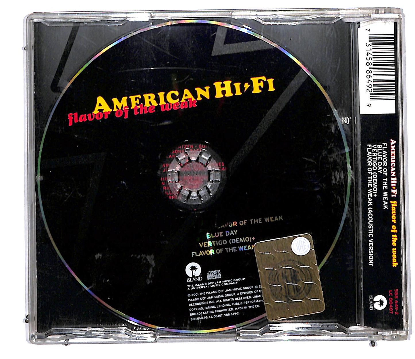 EBOND American Hi-Fi - Flavor Of The Weak CD CD105952