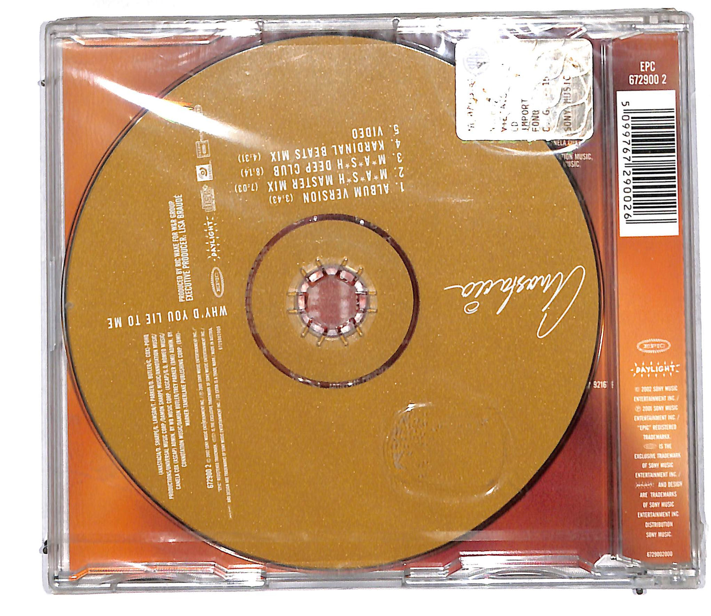 EBOND Anastacia - Why'd You Lie To Me CD CD106043