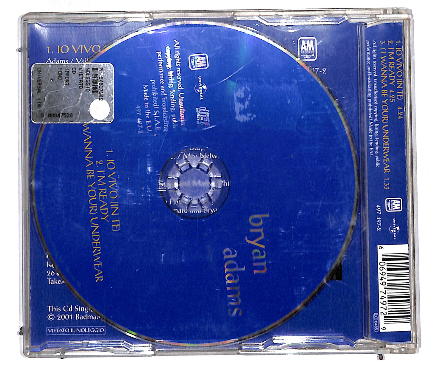 EBOND Bryan Adams - Io Vivo (In Te) CD CD106056