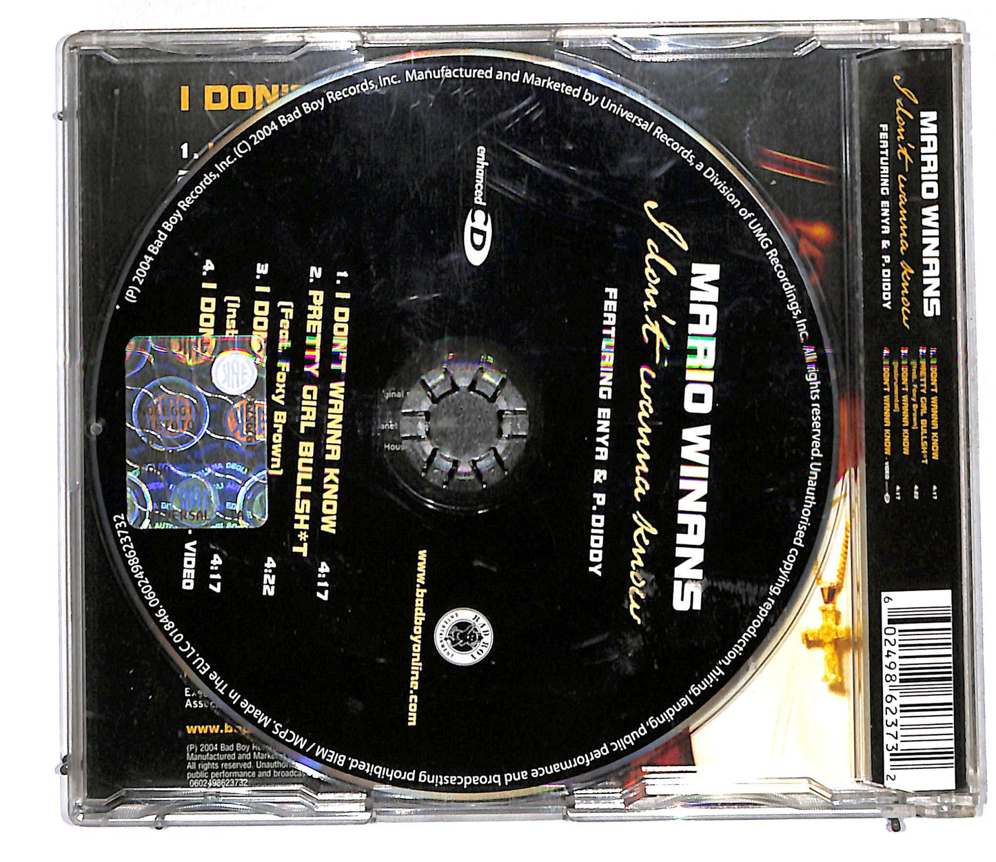 EBOND Mario Winans Featuring Enya & P. Diddy - I Don't Wanna Know CD CD106084