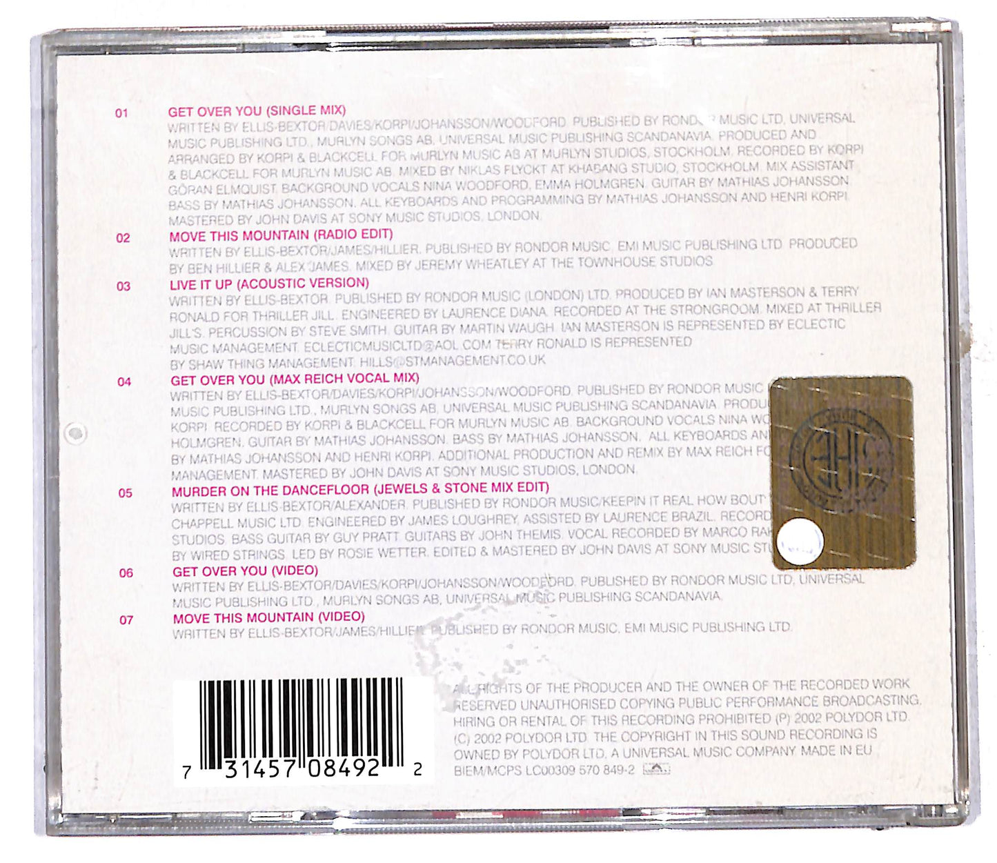 EBOND Sophie Ellis-Bextor - Get Over You CD CD106152