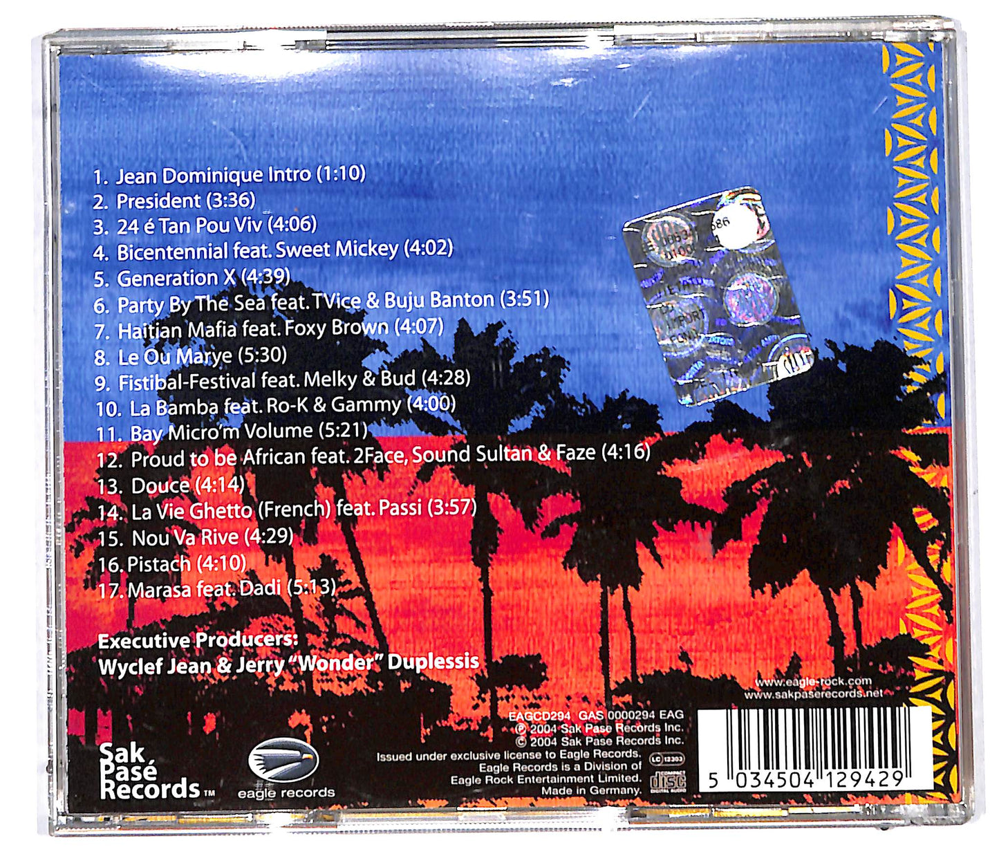 EBOND Wyclef Jean - Welcome To Haiti Creole 101 CD CD106235