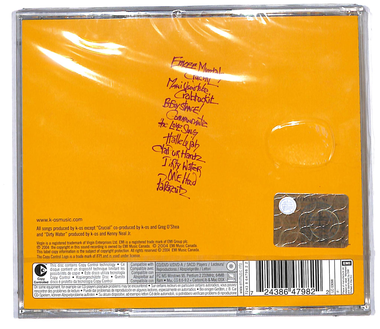 EBOND K-OS - Joyful Rebellion SJB CD CD106259