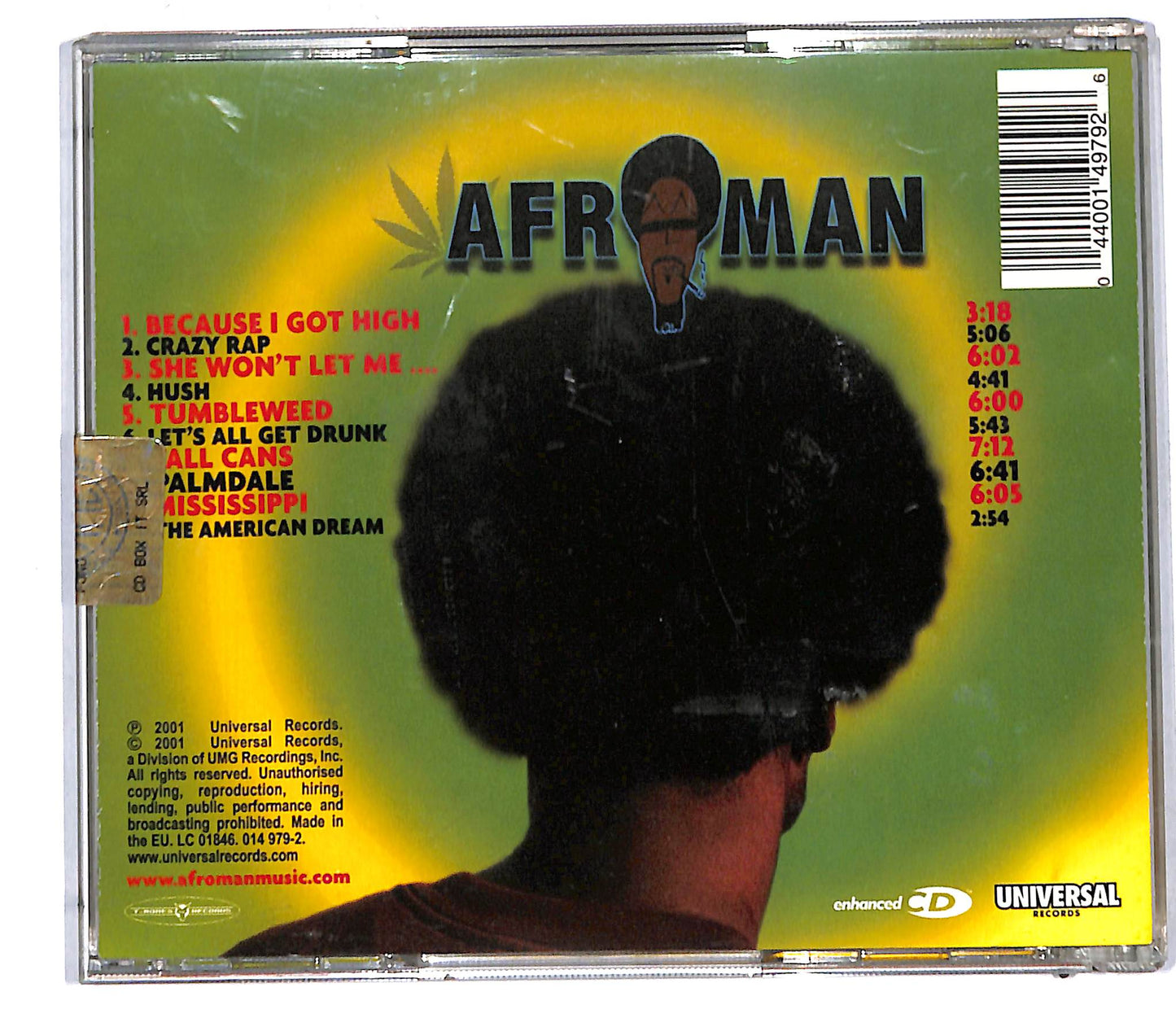 EBOND Afroman - The Good Times CD CD106315