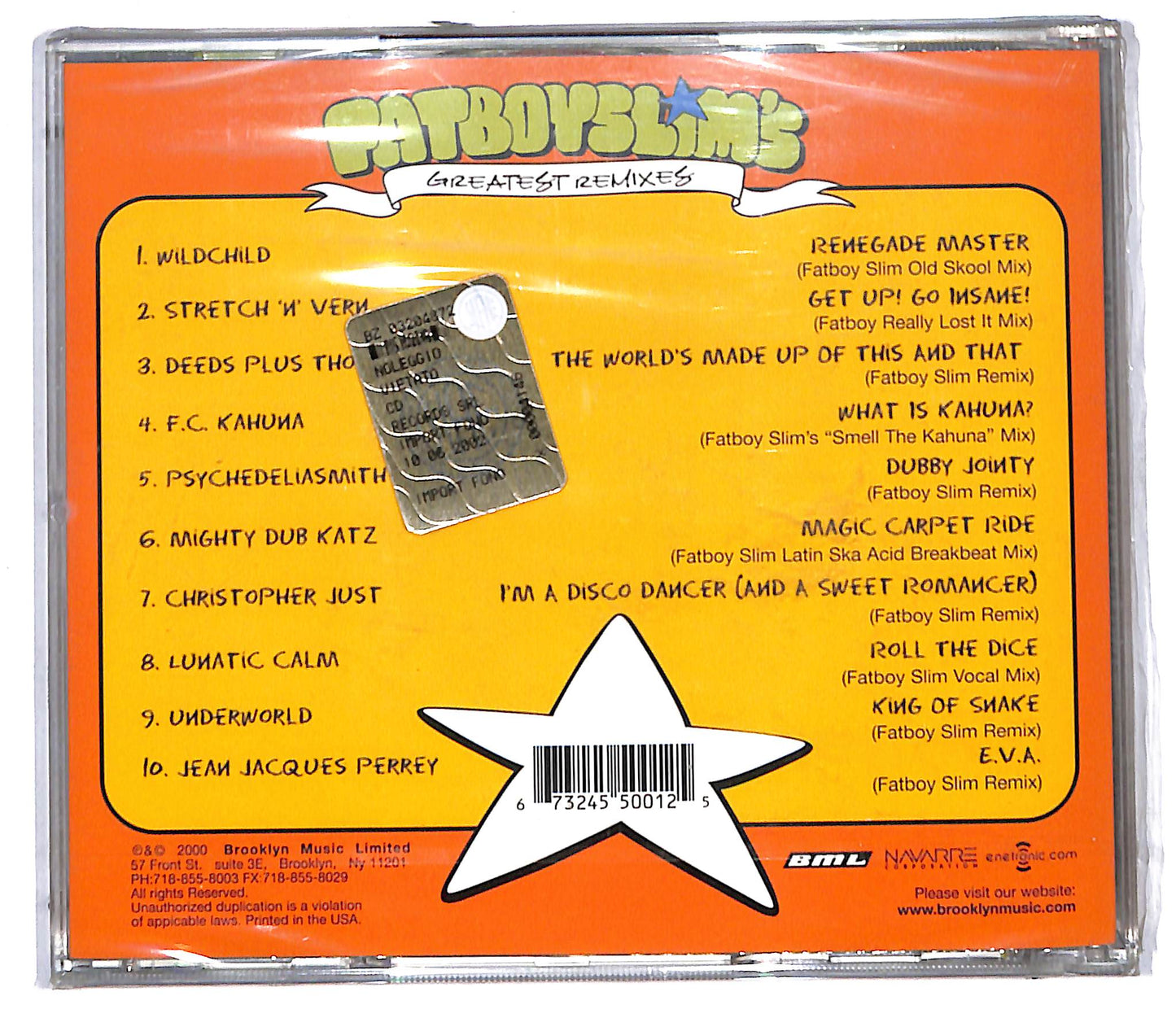 EBOND Fatboy Slim - Fatboy Slim's Greatest Remixes CD CD106329