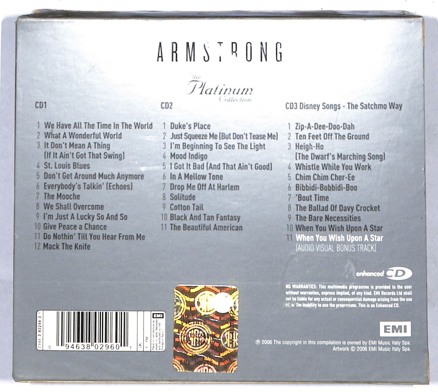 EBOND Louis Armstrong - The Platinum Collection CD CD106405