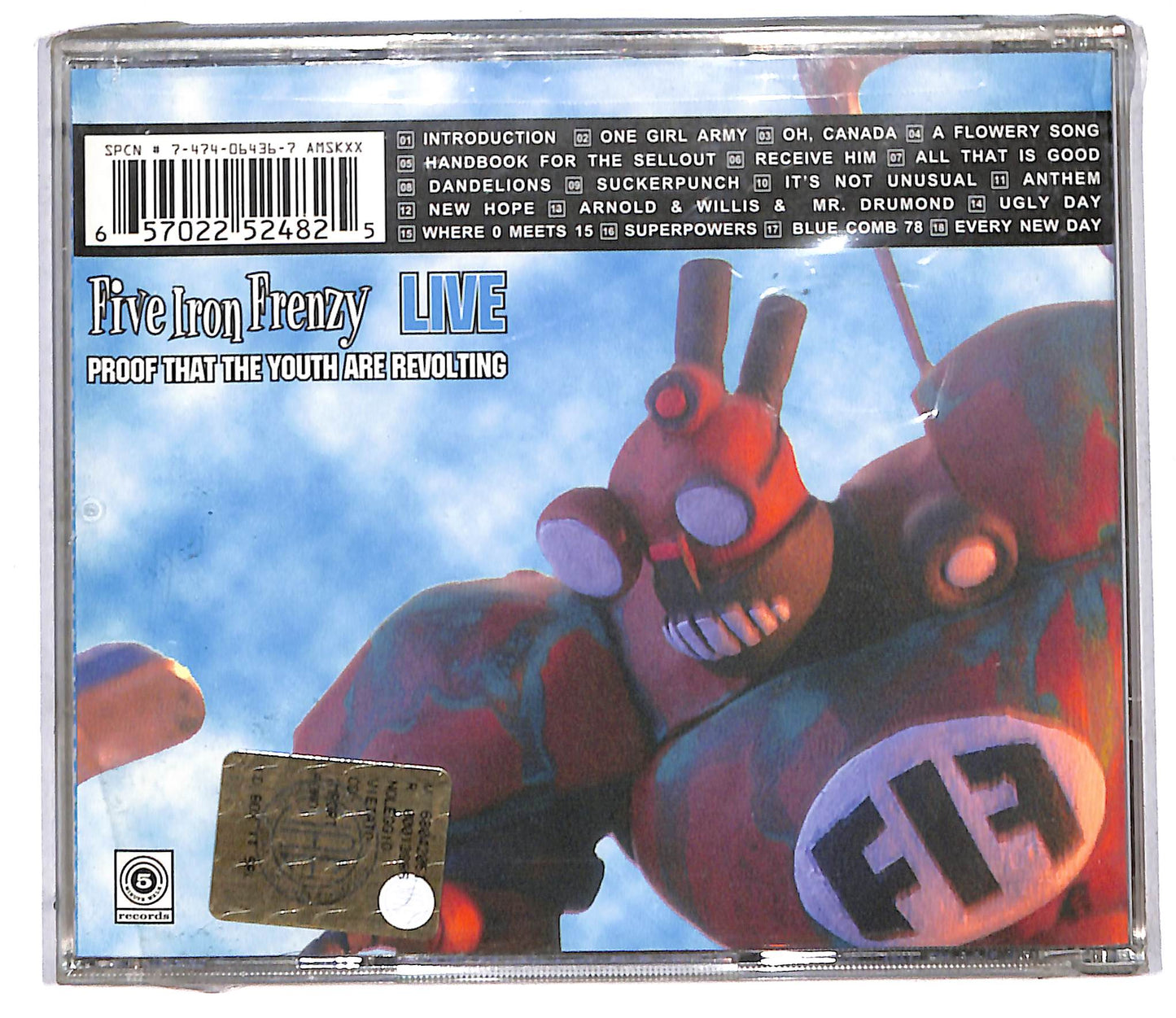 EBOND Five Iron Frenzy - Proof That The Youth Are Revolting CD CD106436