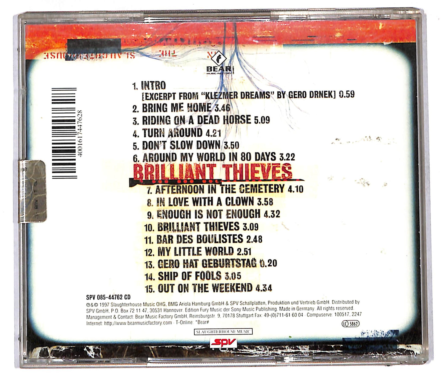 EBOND Fury In The Slaughterhouse - Brilliant Thieves CD CD106448