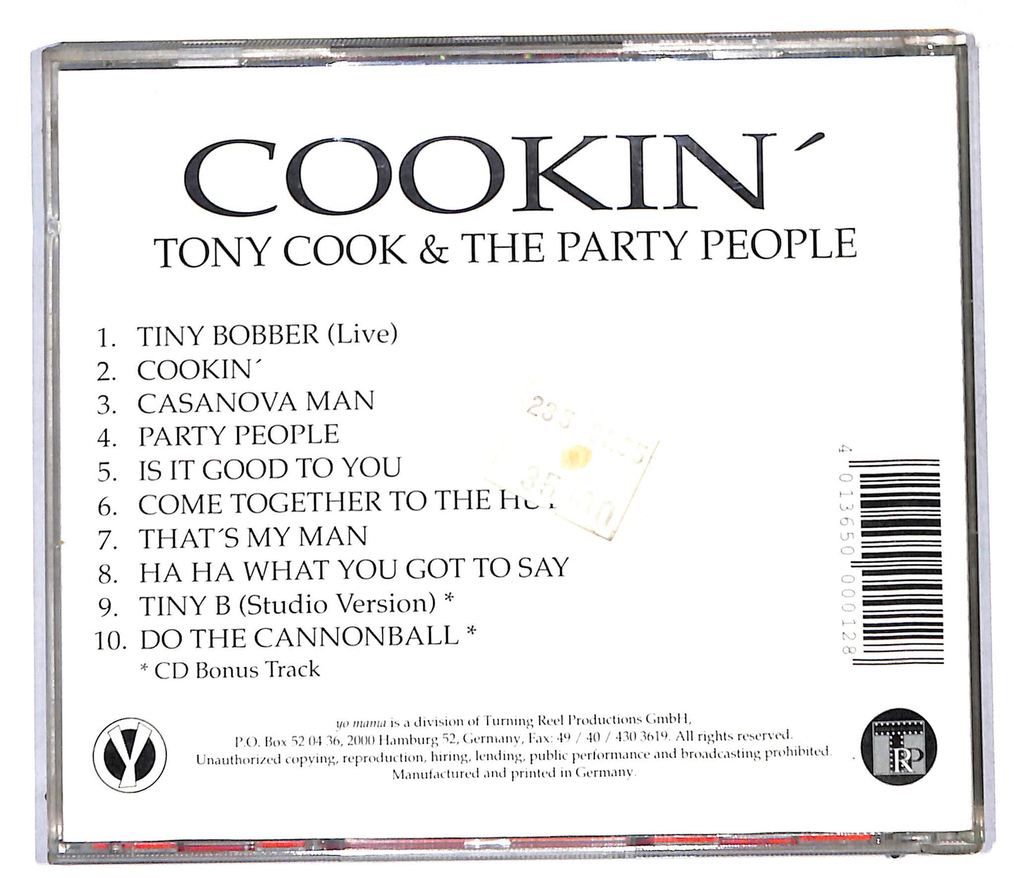 EBOND Tony Cook & The Party People - Cookin' CD CD106813