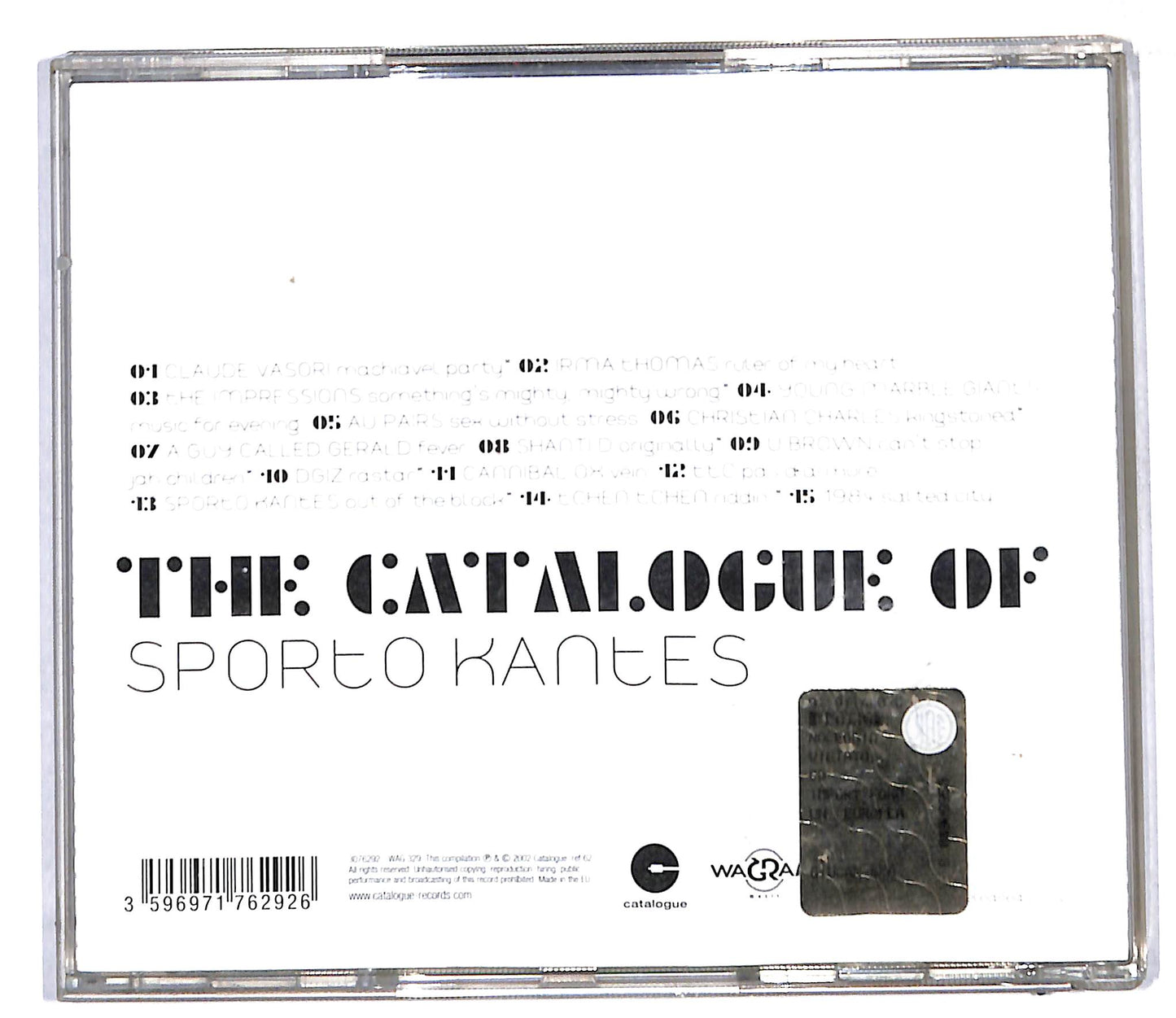 EBOND Various - The Catalogue Of Sporto Kantes CD CD106816