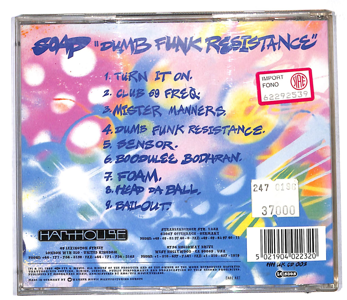 EBOND Soap - Dumb Funk Resistance CD CD106855
