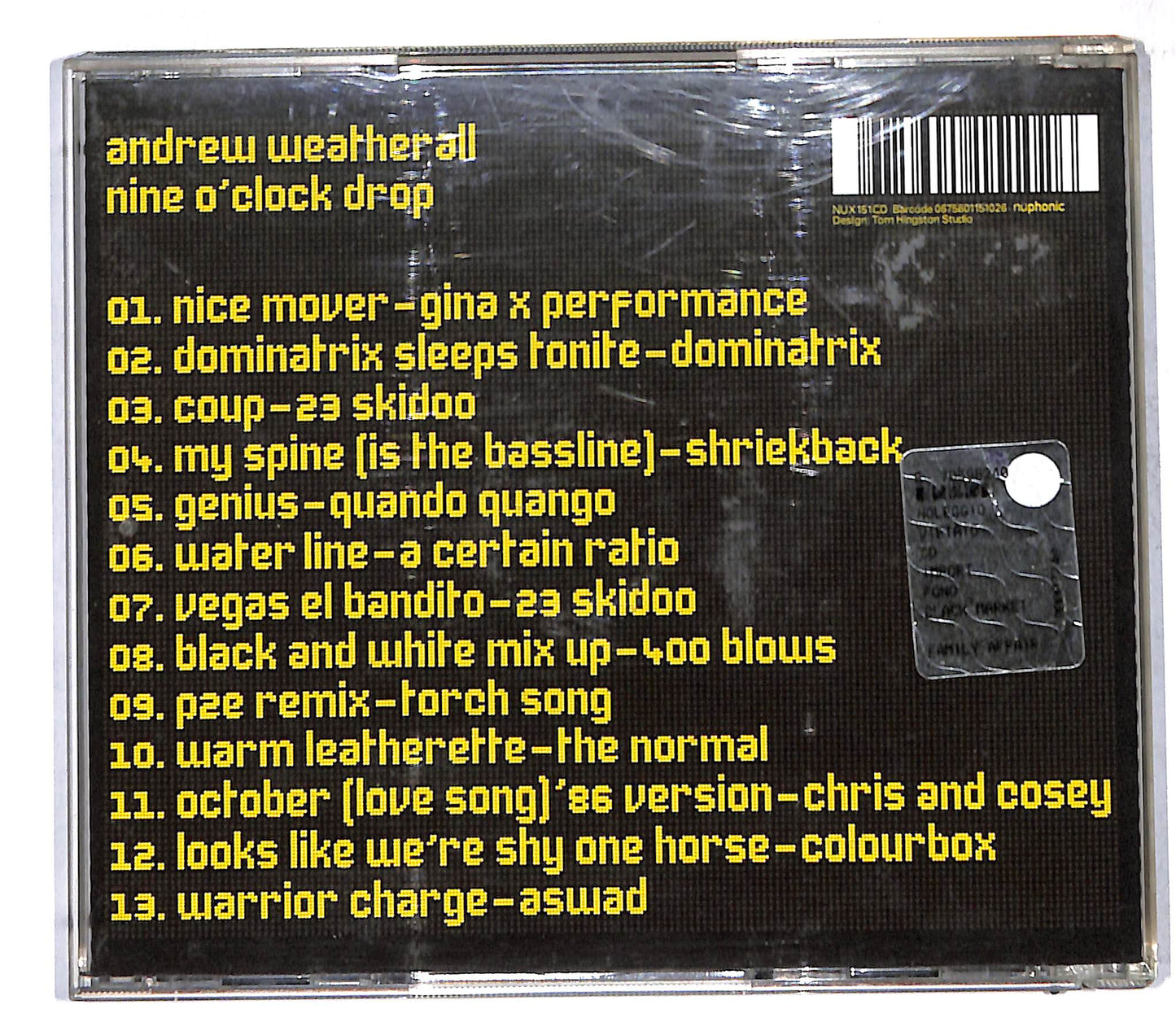 EBOND Andrew Weatherall - Nine O'Clock Drop CD CD106868