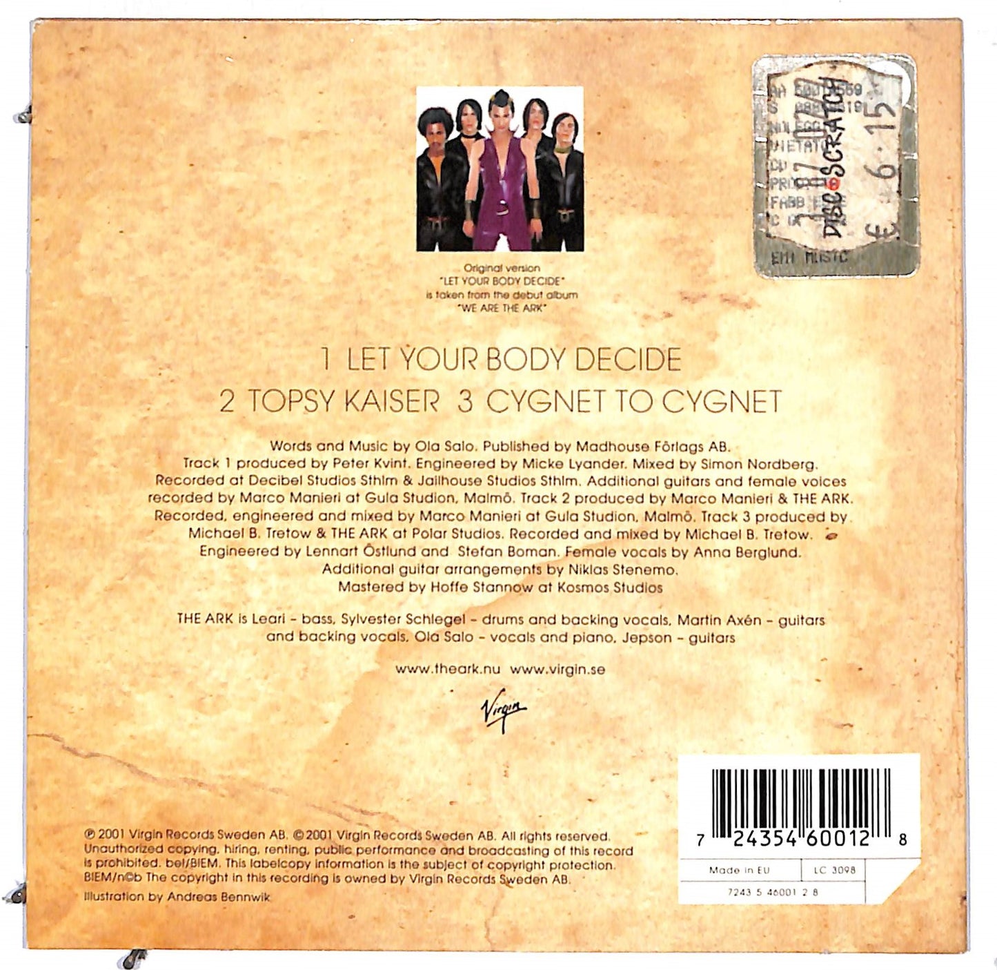 EBOND The Ark - Let Your Body Decide CD CD106910