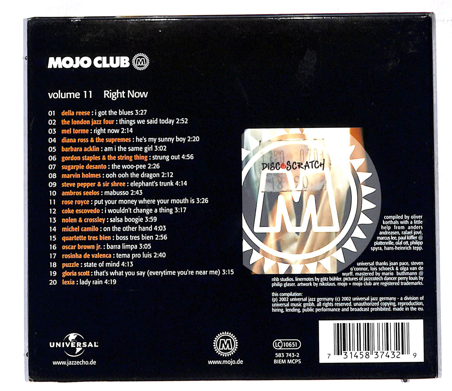 EBOND Various - Mojo Club Dancefloor Jazz Volume 11 - Right Now CD CD106921