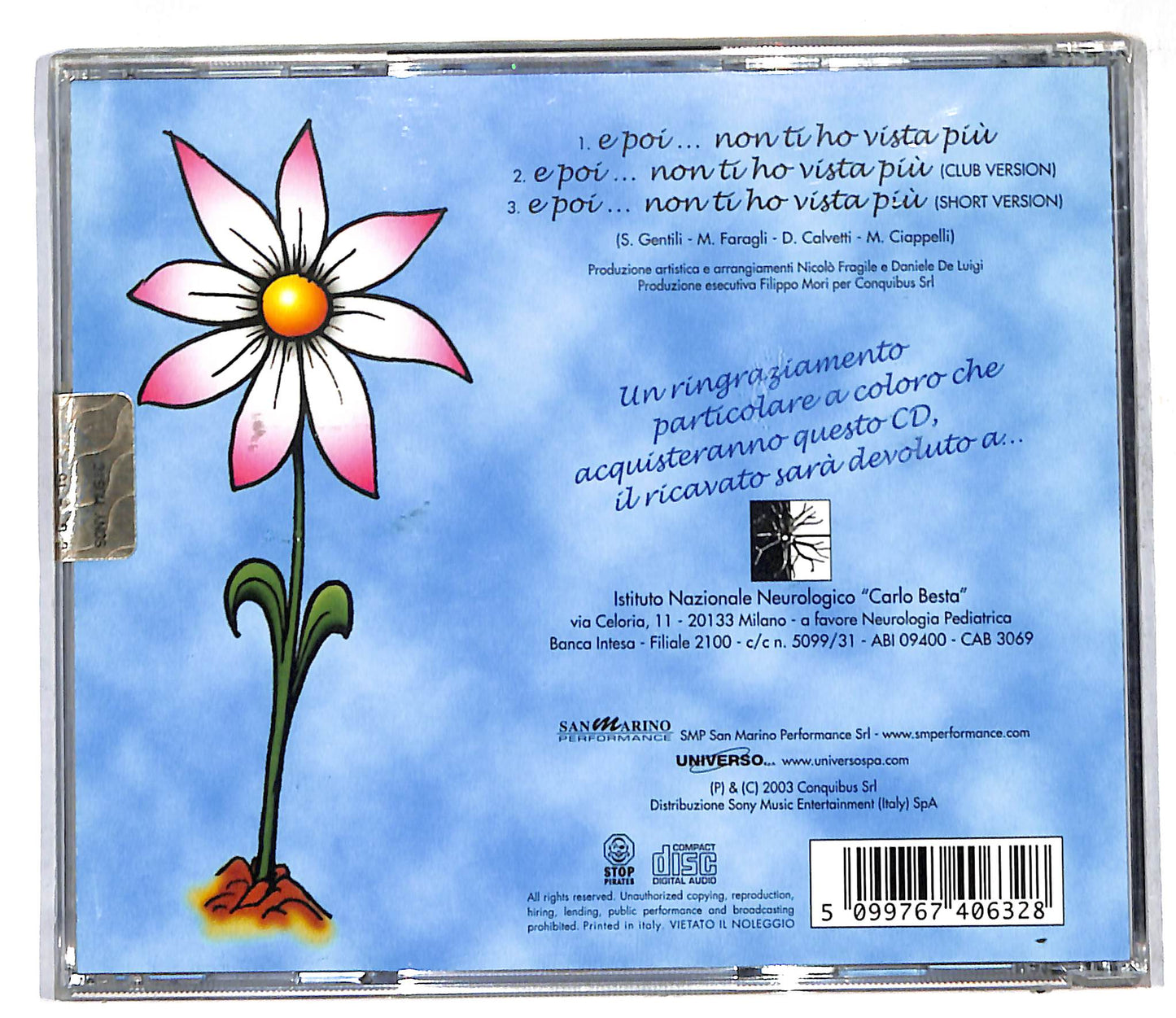 EBOND 360 Gradi Featuring Fiorello - E Poi...Non Ti Ho Vista Piu CD CD107009