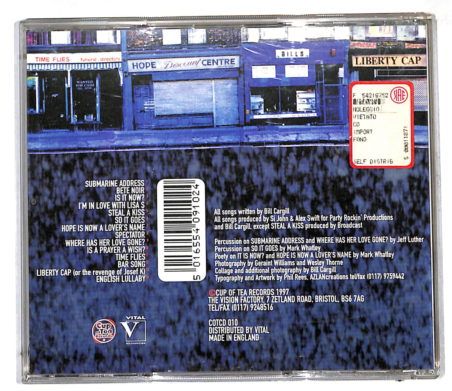 EBOND Bill Cargill - Submarine Address CD CD107057