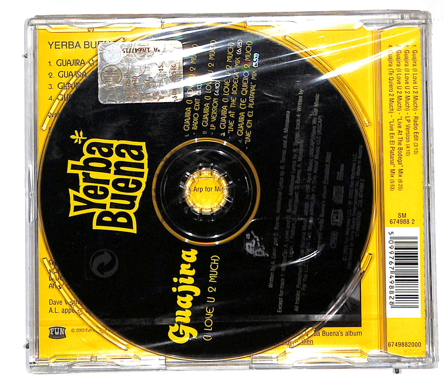 EBOND Yerba Buena! - Guajira (I Love U 2 Much) CD CD107068
