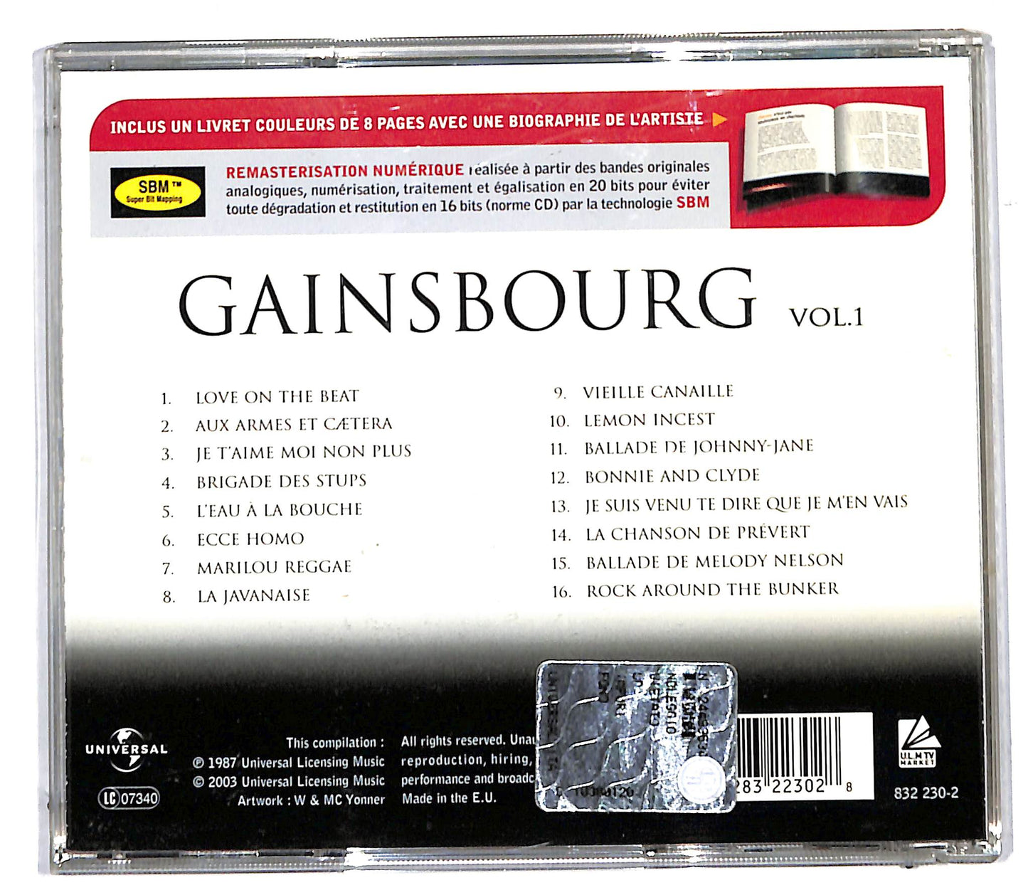 EBOND Gainsbourg - Serge Gainsbourg Vol.1 CD CD107153