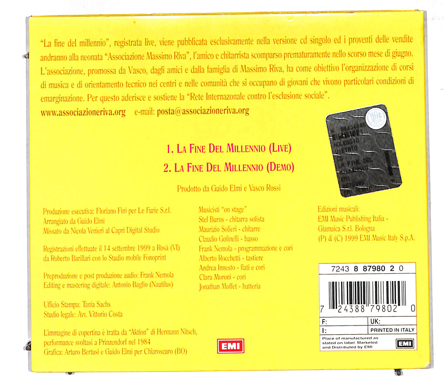 EBOND Vasco Rossi - La Fine Del Millennio CD CD107235