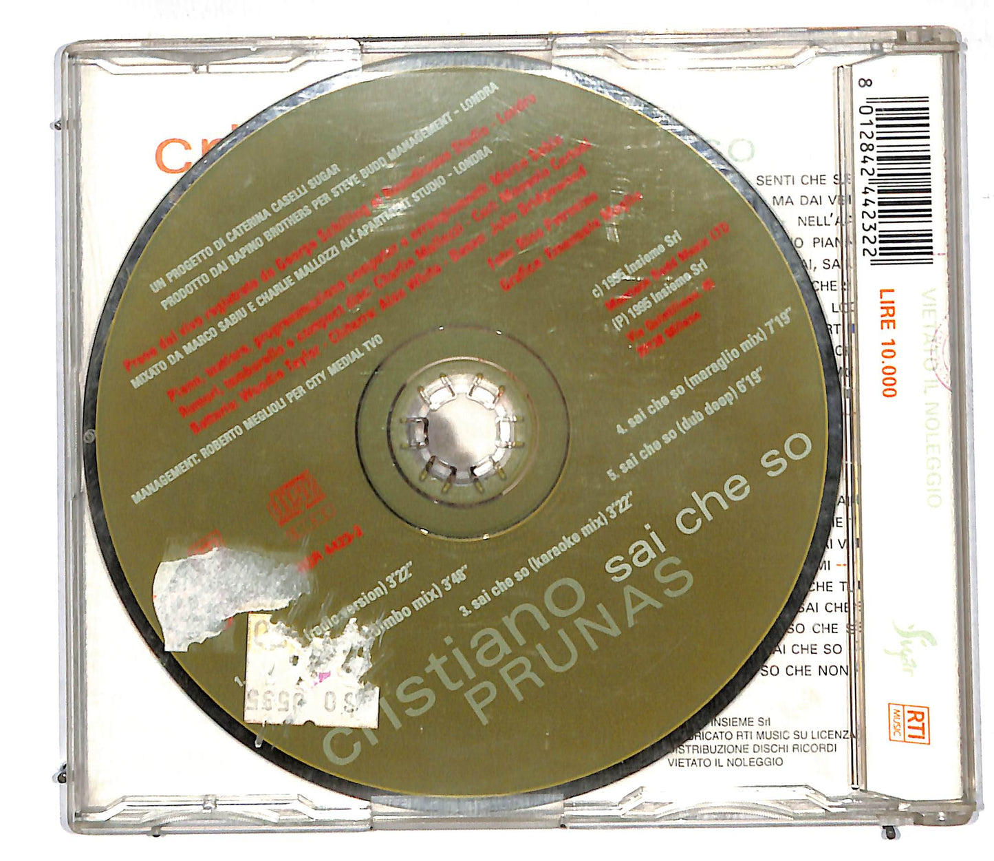EBOND Cristiano Prunas - Sai che so CD CD107243