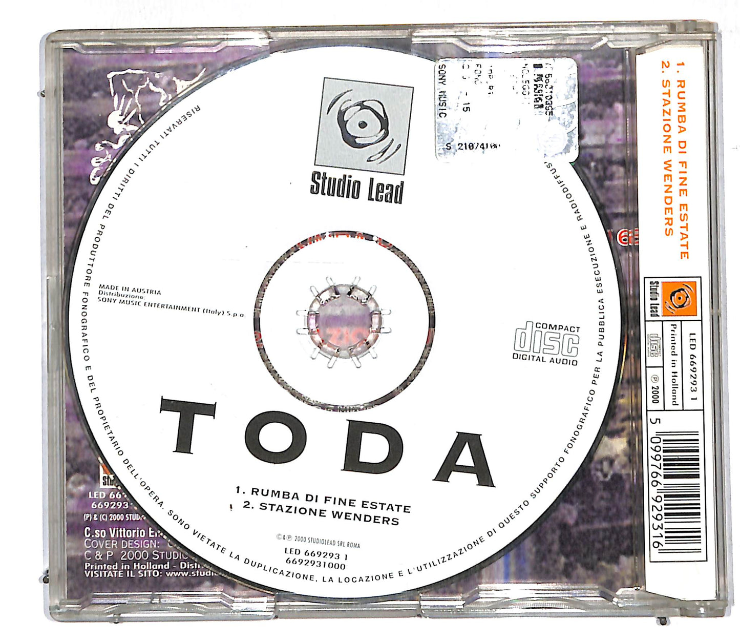 EBOND Toda - Rumba Di Fine Estate / Stazione Wenders CD CD107244