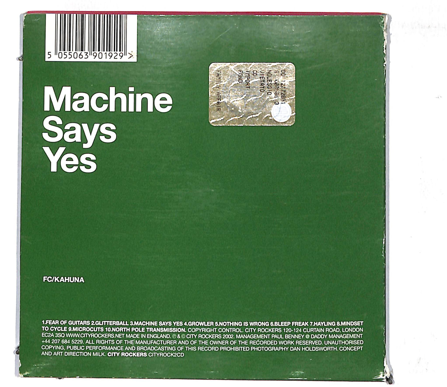 EBOND FC/Kahuna - Machine Says Yes DIGIPACK CD CD107273