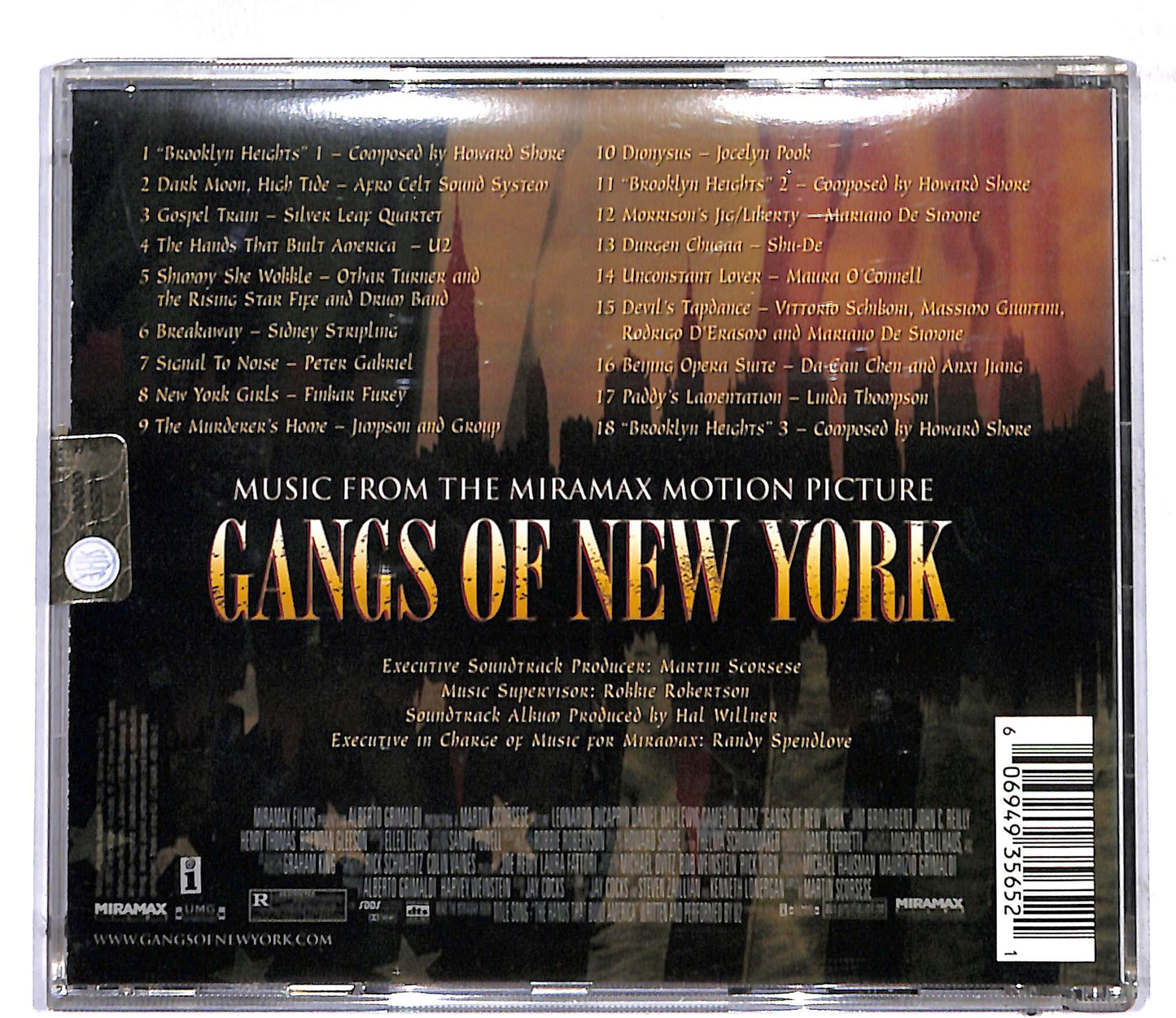 EBOND Various - Gangs Of New York - Soundtrack CD CD107301