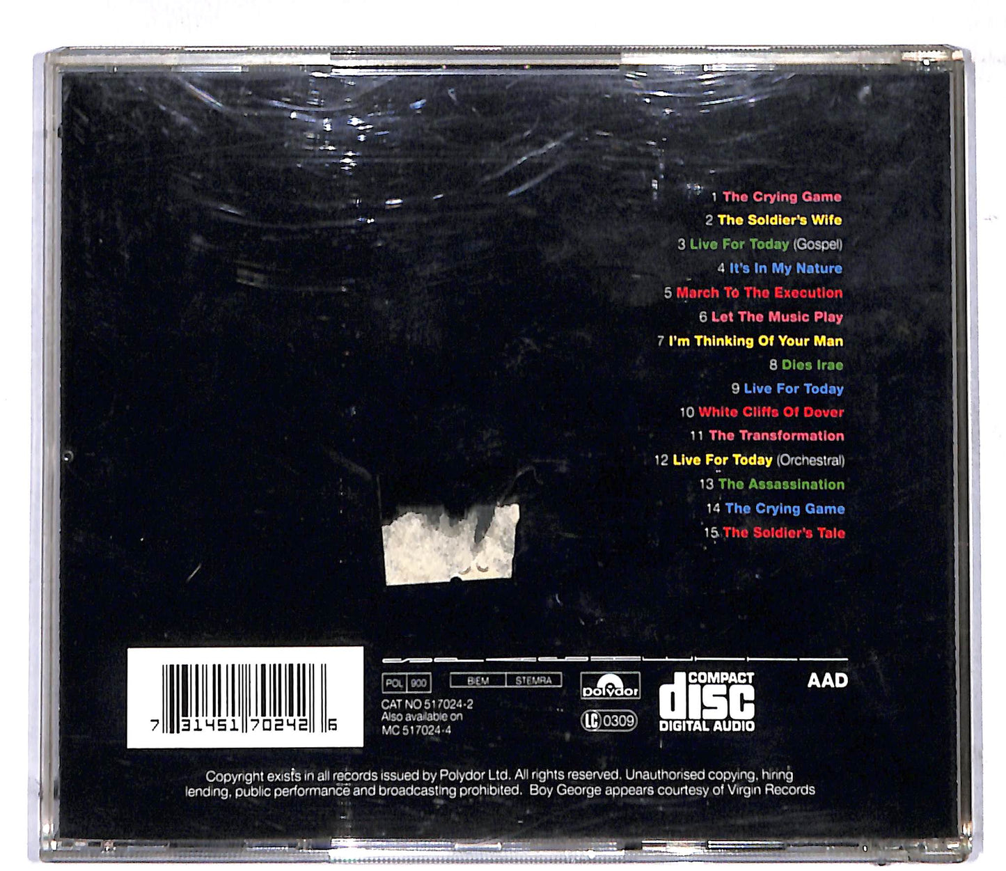 EBOND Various - The Crying Game CD CD107307