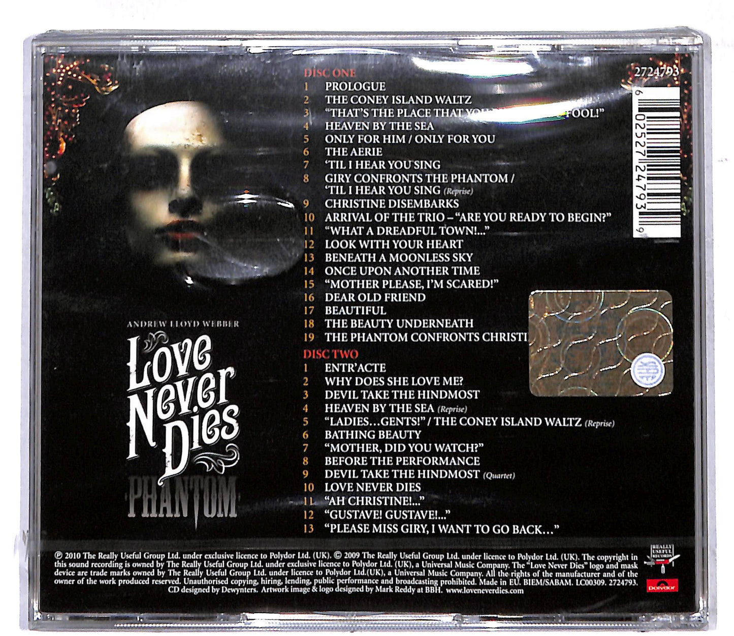 EBOND Andrew Lloyd Webber - Love Never Dies CD CD107323