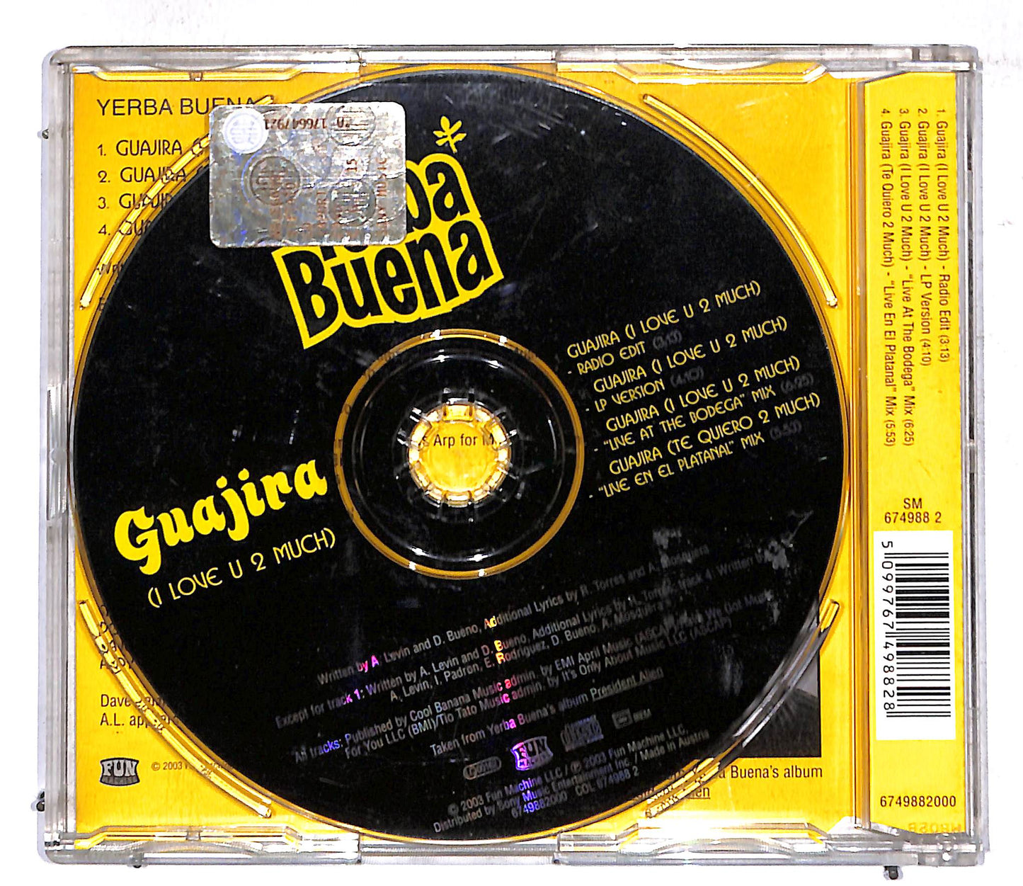 EBOND Yerba Buena! - Guajira (I Love U 2 Much) CD CD107468