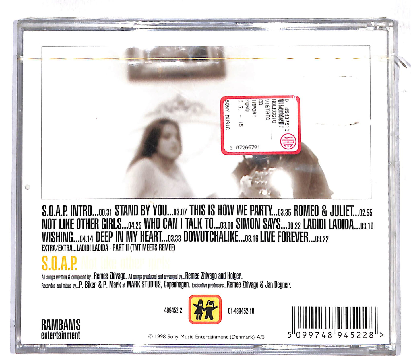 EBOND S.O.A.P. - Not Like Other Girls CD CD107518