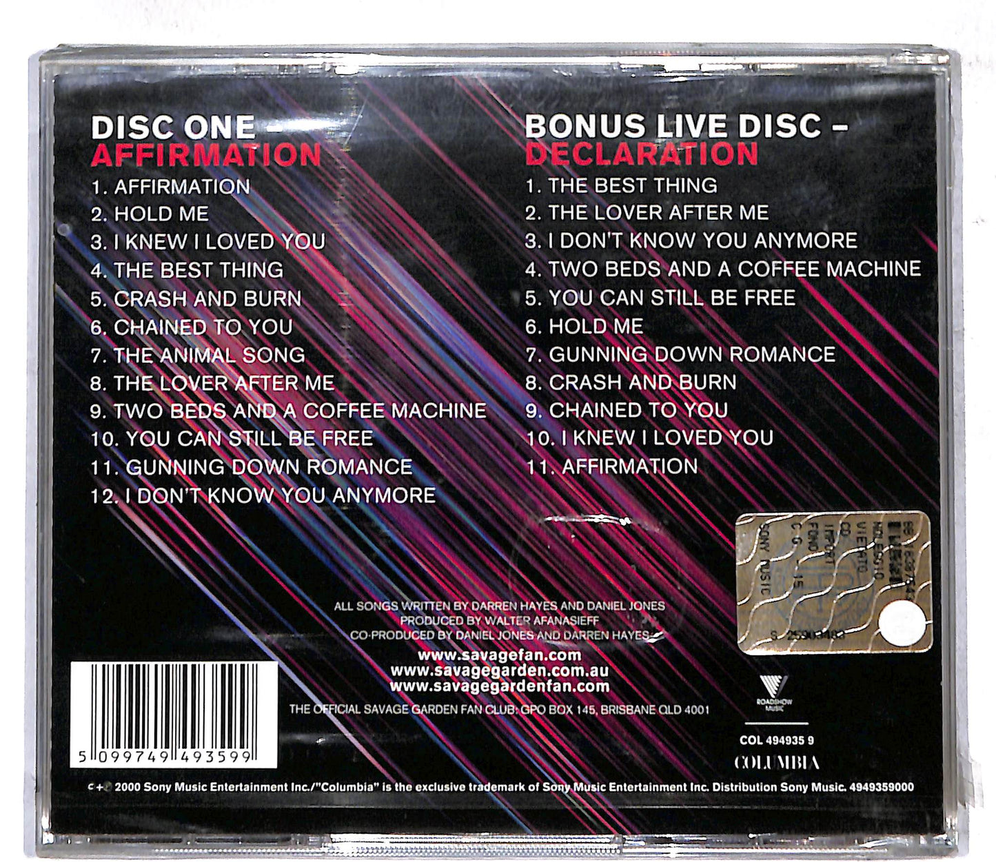 EBOND Savage Garden - Affirmation CD CD107520
