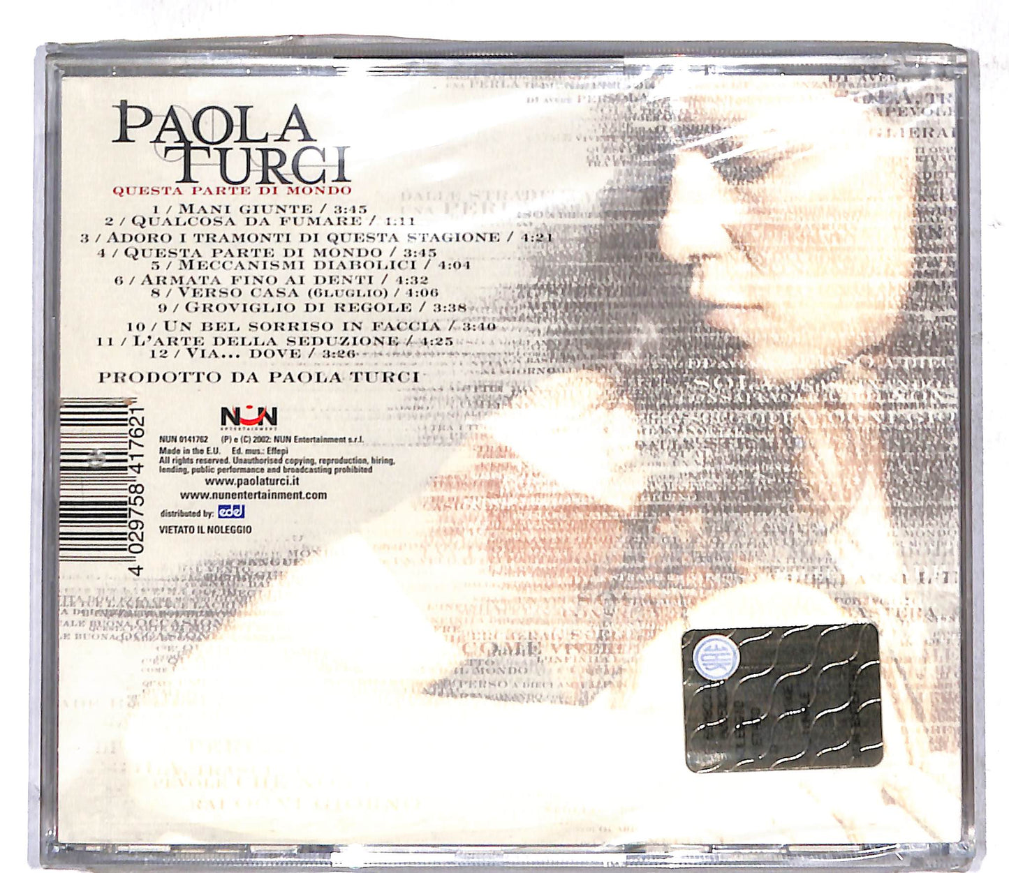 EBOND Paola Turci - Questa Parte Di Mondo CD CD107537