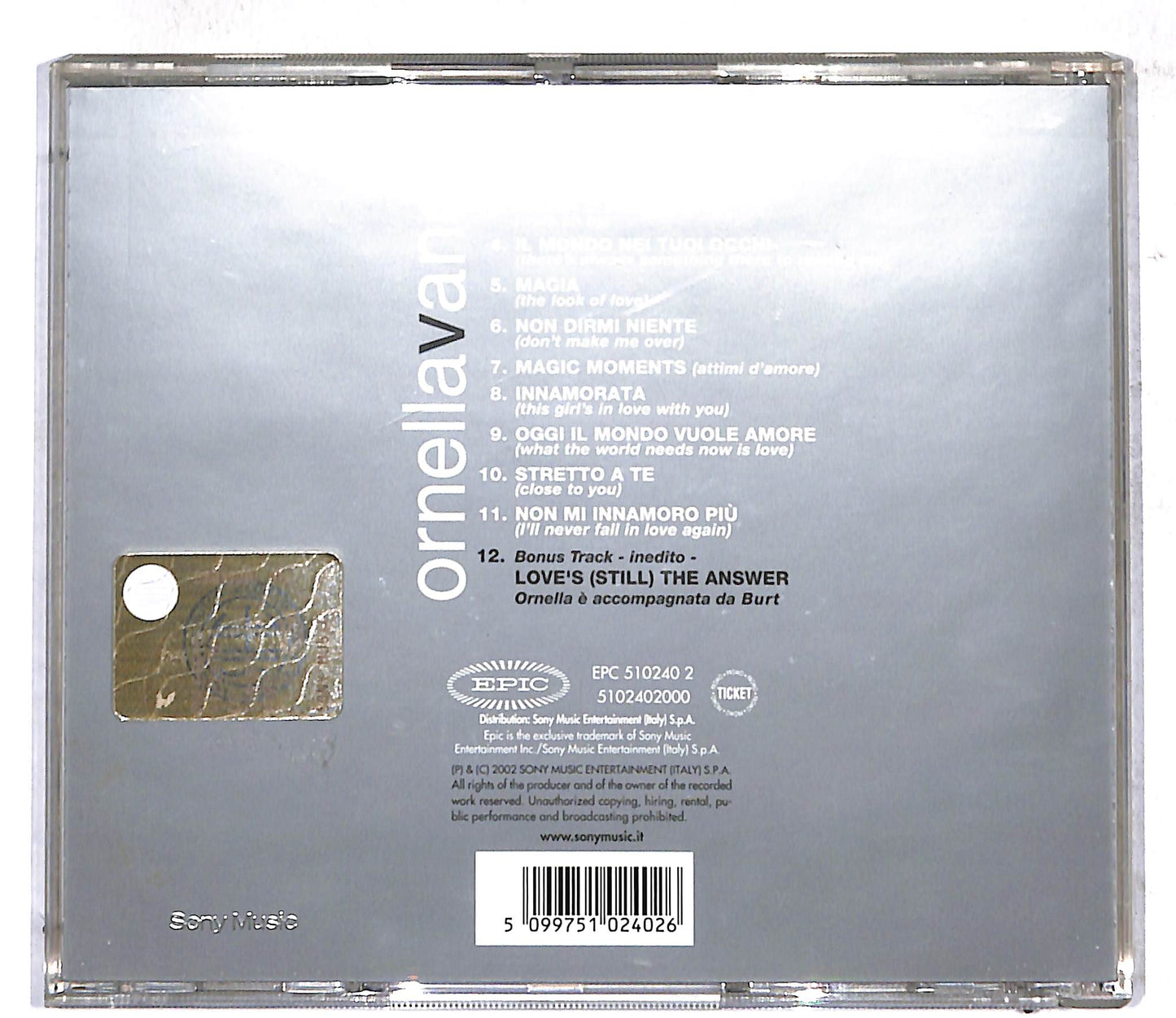 EBOND Ornella Vanoni - Sogni Proibiti Ornella E Le Canzoni Di Bacharach CD CD107549