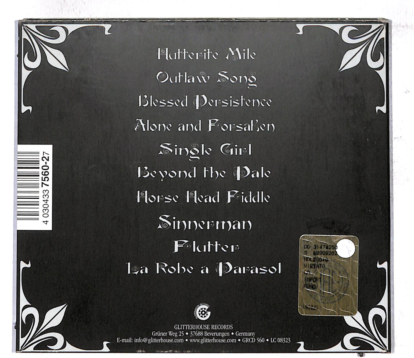 EBOND Sixteen Horsepower - Folklore DIGIPACK CD CD107561