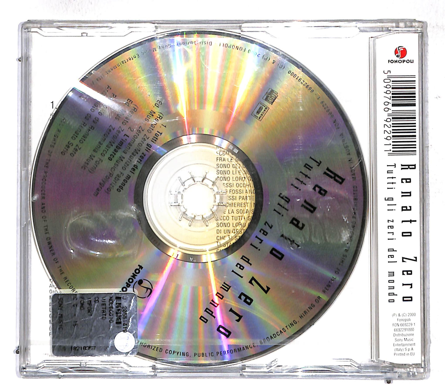 EBOND Renato Zero - Tutti Gli Zeri Del Mondo CD CD107623