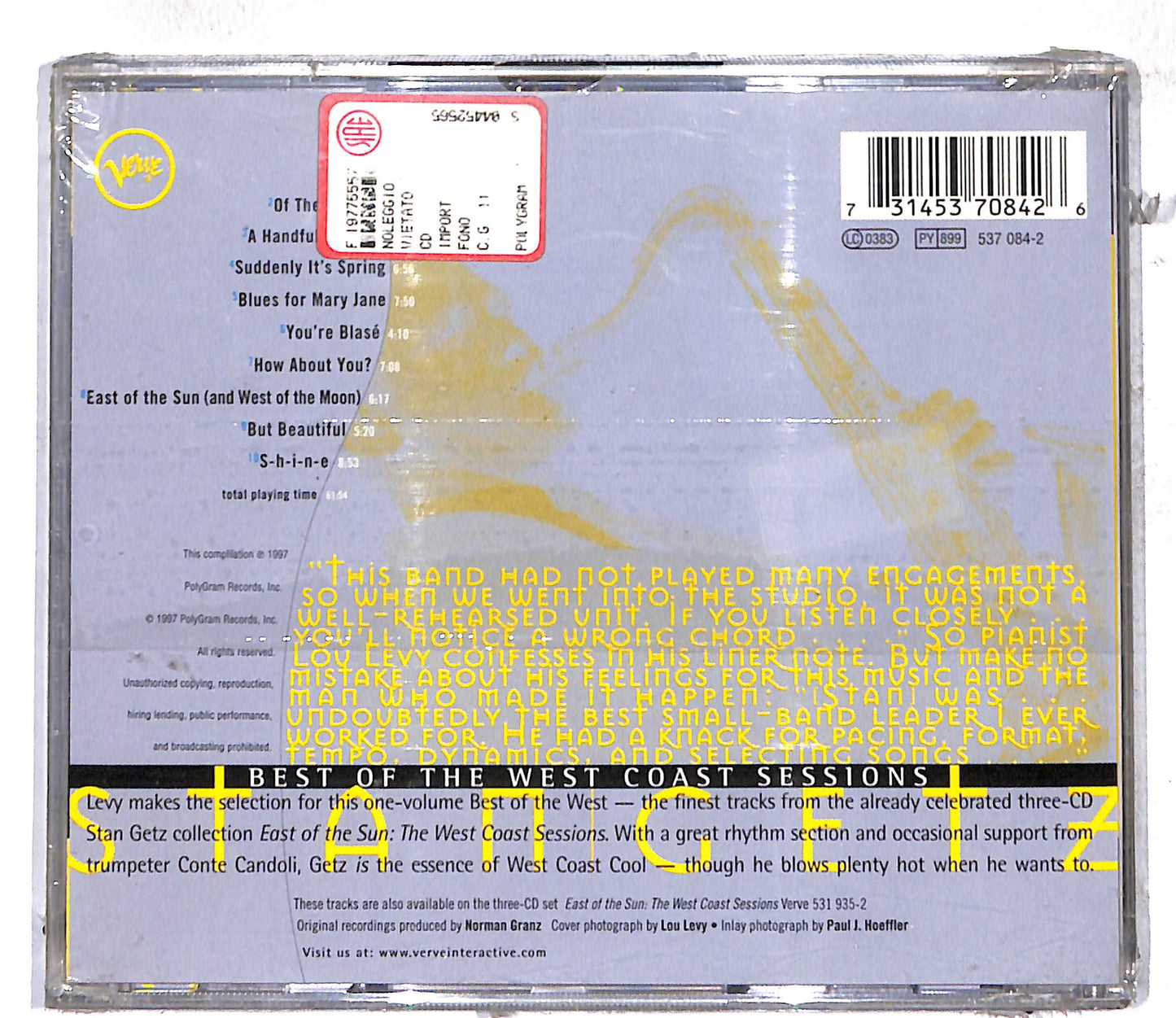 EBOND Stan Getz - The Best of West Coast Sessions CD CD107657