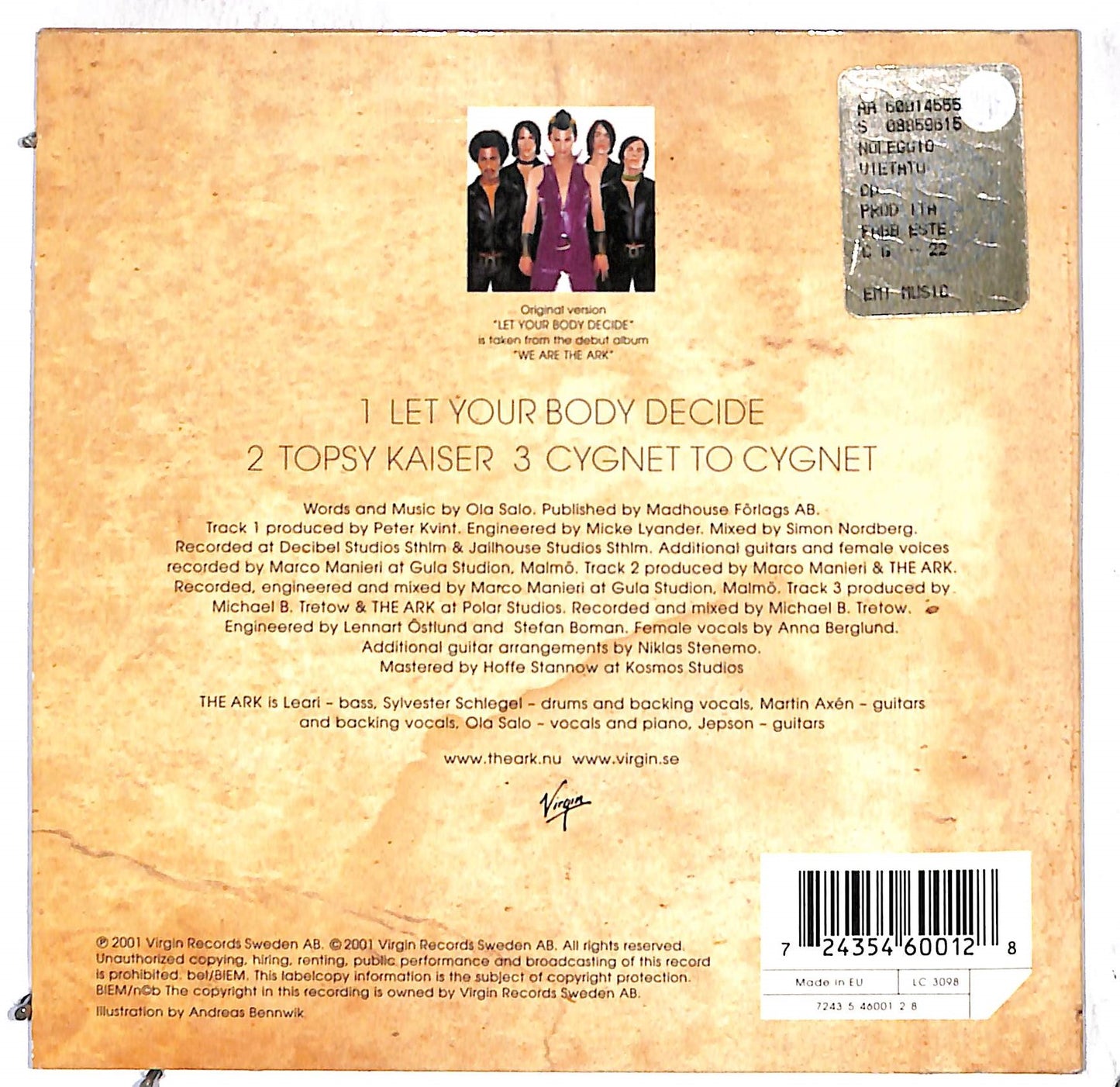 EBOND The Ark - Let Your Body Decide CD CD107666