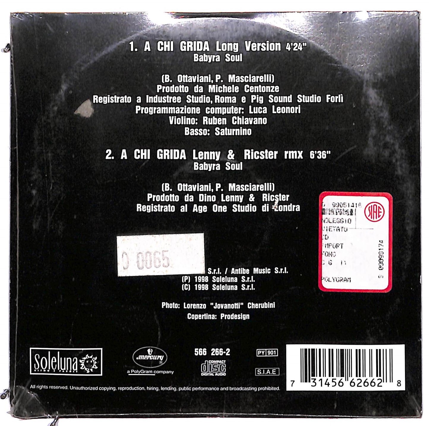 EBOND Babyra Soul - A Chi Grida CD CD107750