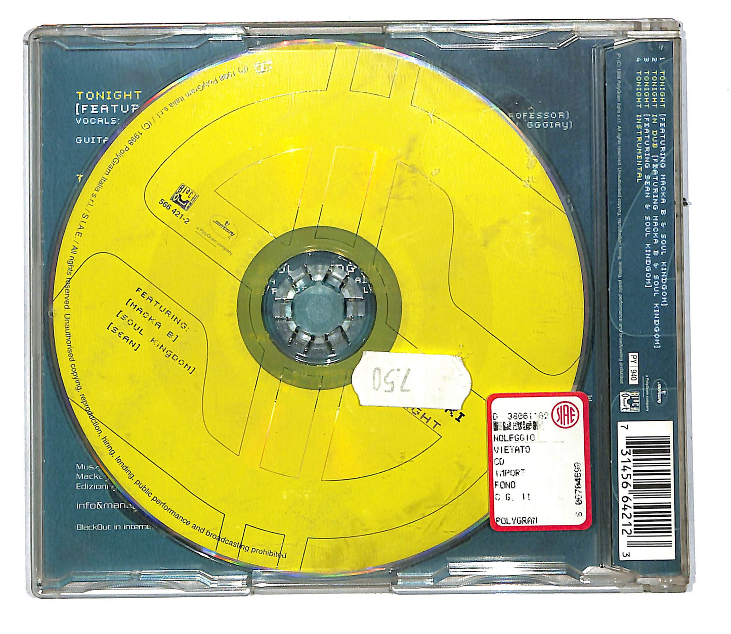 EBOND Madaski - Tonight CD CD108006