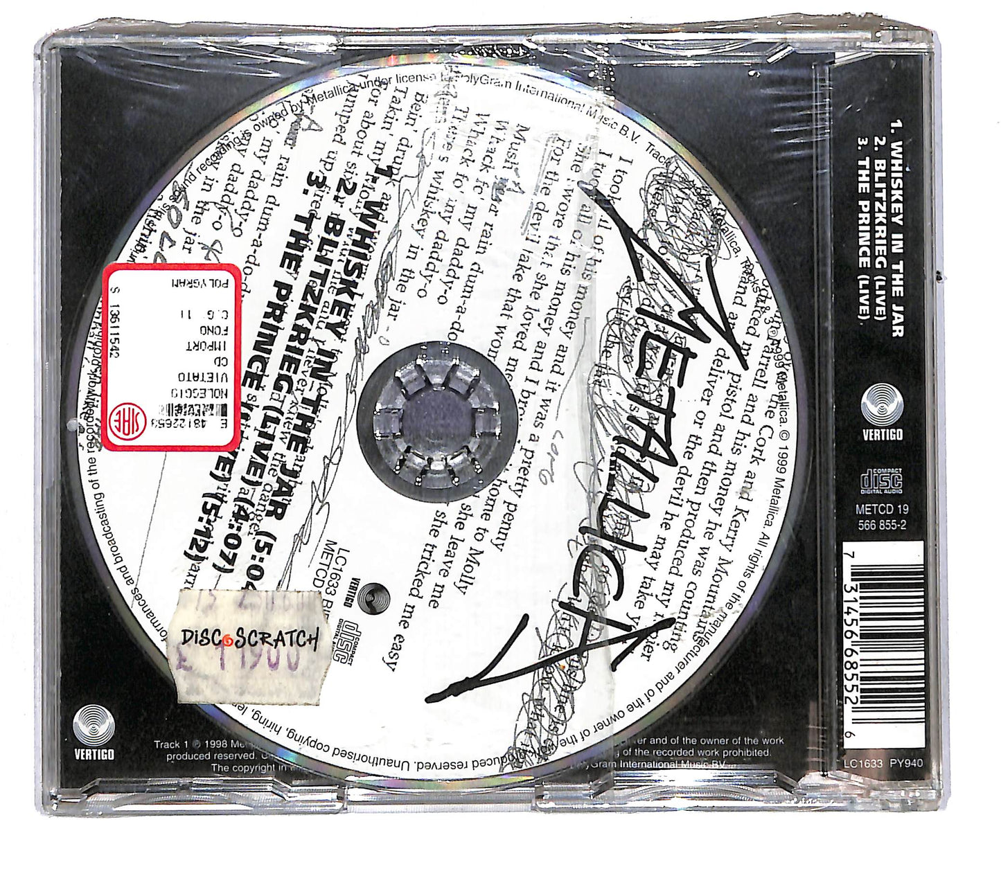 EBOND Metallica - Whiskey In The Jar - part one CD CD108056
