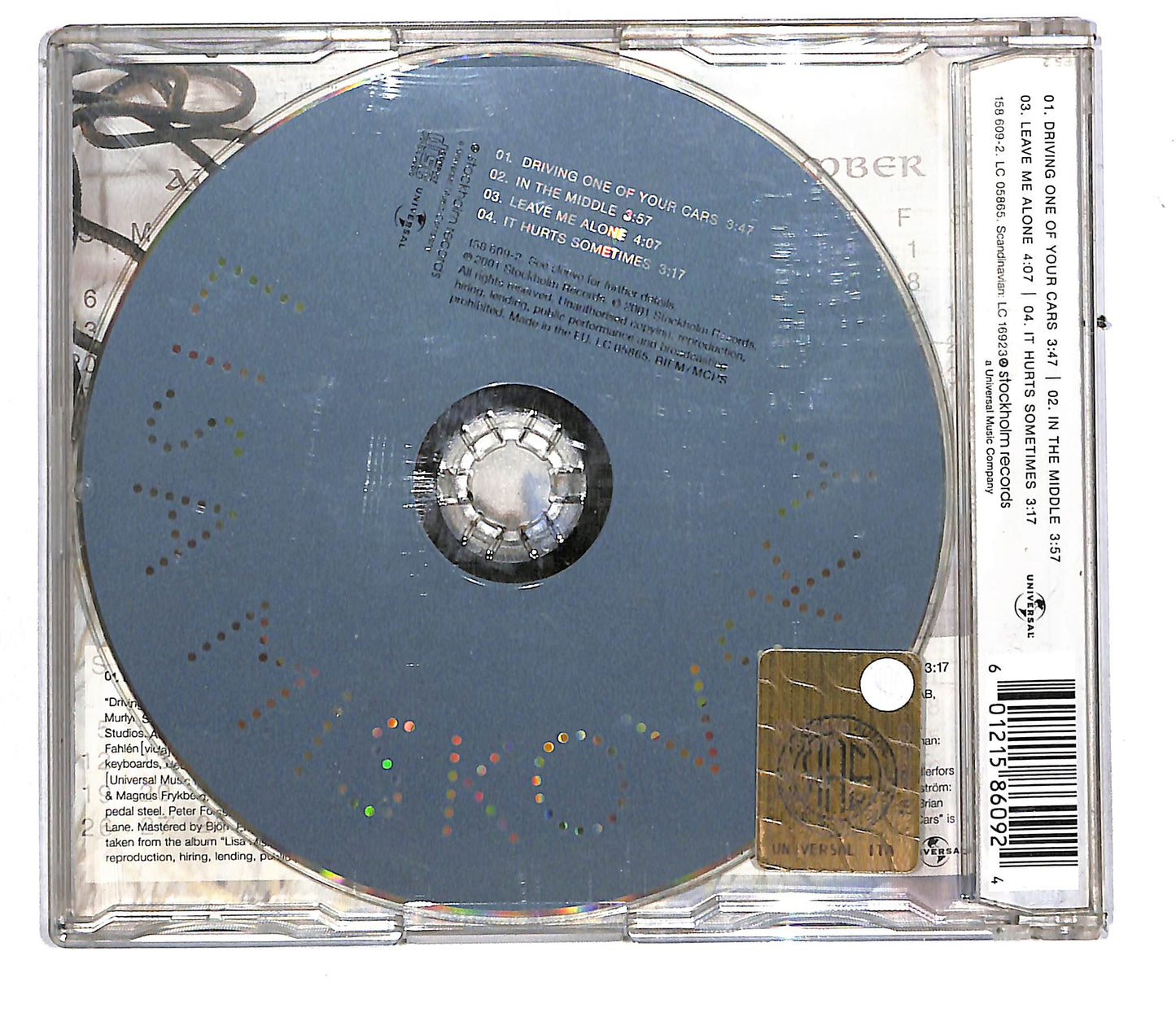 EBOND Lisa Miskovsky - Driving One Of Your Cars CD CD108139