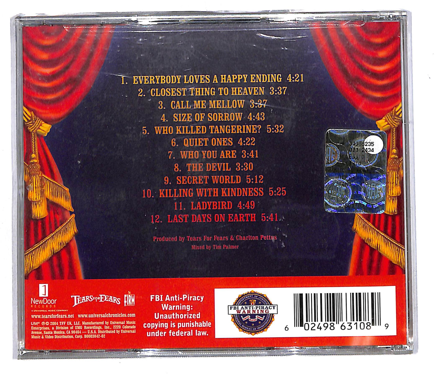 EBOND Tears For Fears - Everybody Loves A Happy Ending CD CD108216