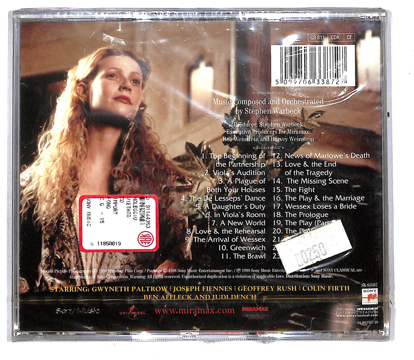 EBOND Stephen Warbeck - Shakespeare In Love (soundtrack) CD CD108230