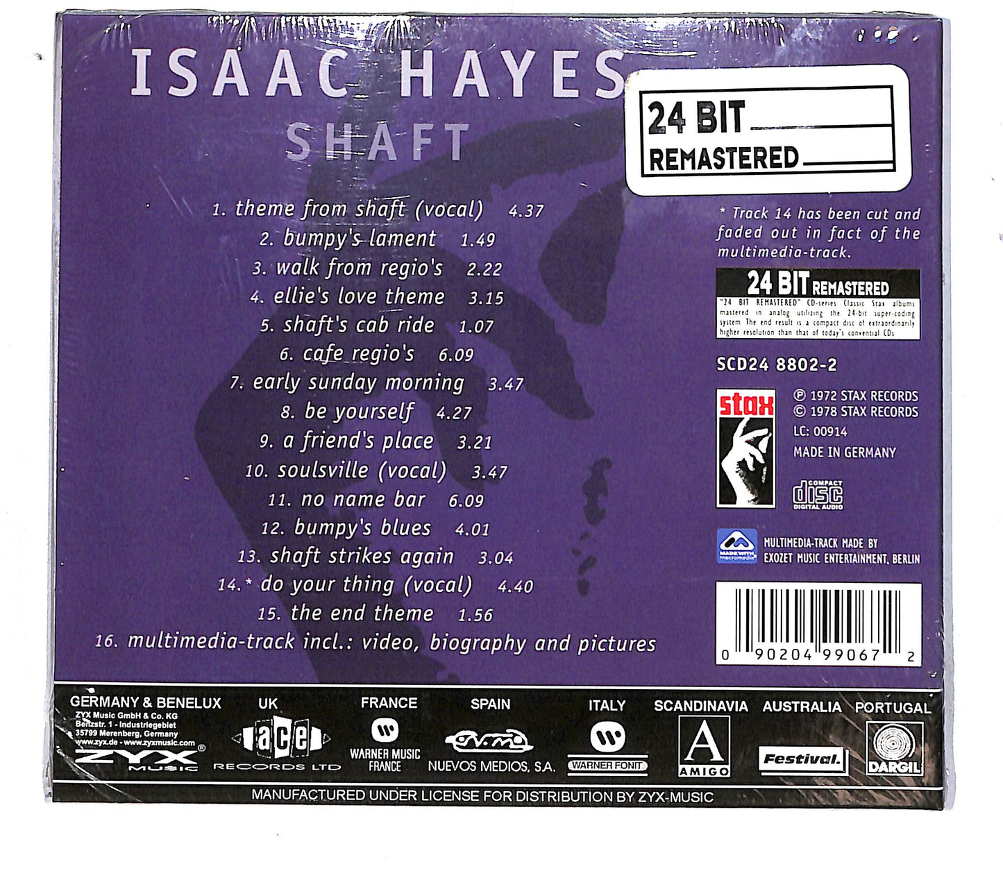 EBOND Isaac Hayes - Shaft DIGIPACK CD CD108250