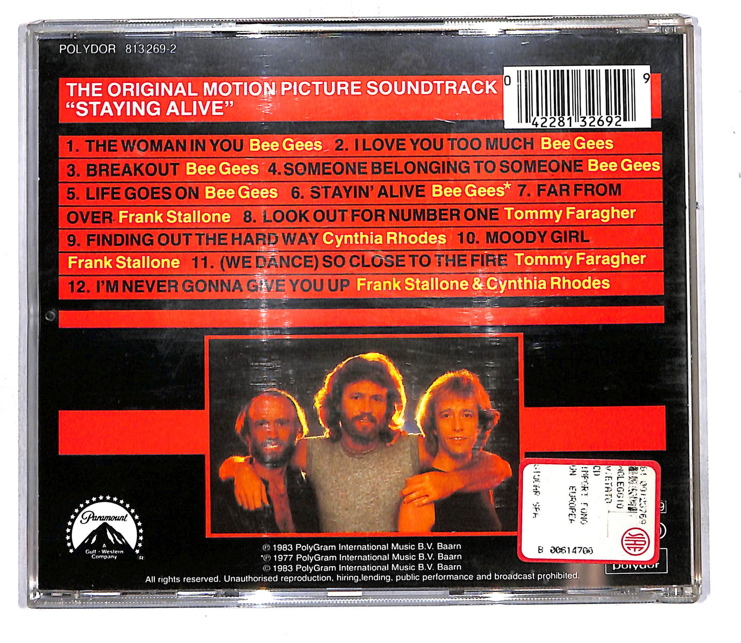 EBOND Various - Staying Alive ( Soundtrack) CD CD108269
